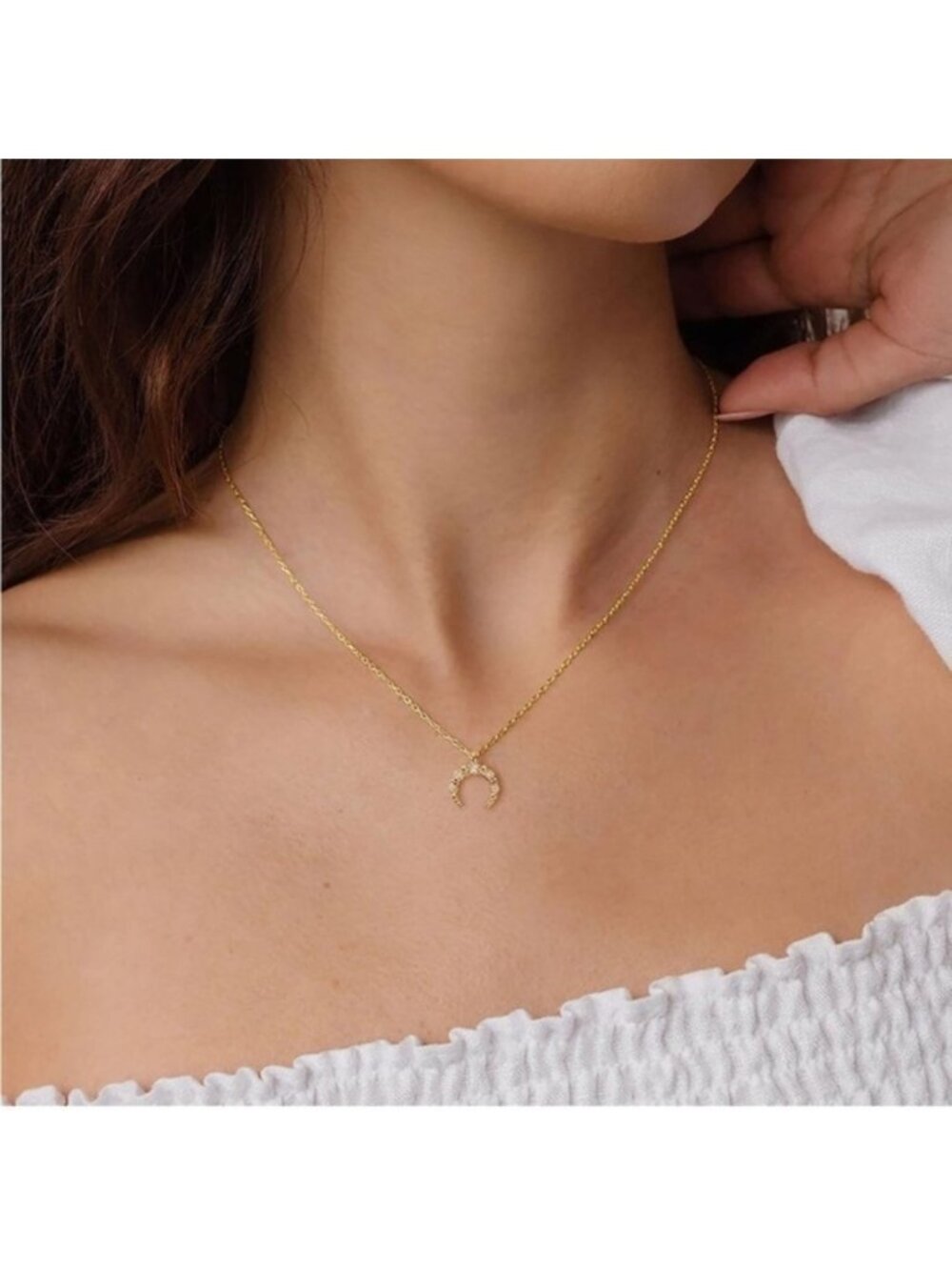GOLD 18k Gold Plated Cubic Zirconia Pendant Necklace
